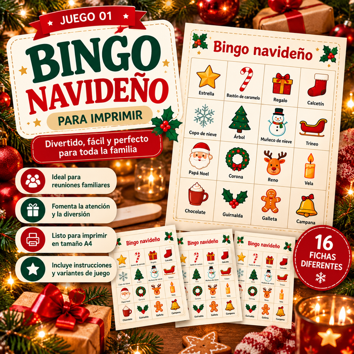 Pack de 30 Juegos Navideños para Imprimir 🎄 | Navidad 2026 – PDF Digital